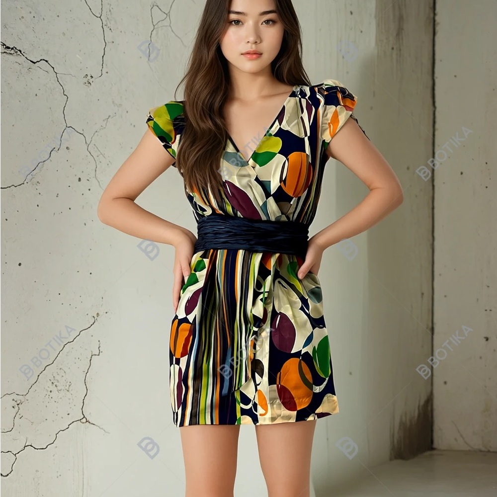 Colorful Abstract Women's Dress
